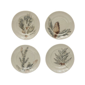 Stoneware Pinecone Plate