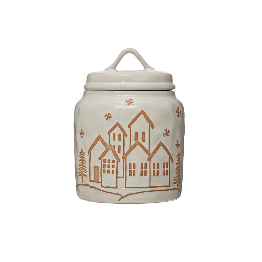 Winter Town Canister