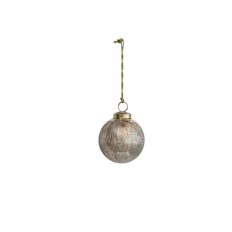 Ribbed Ball Ornament