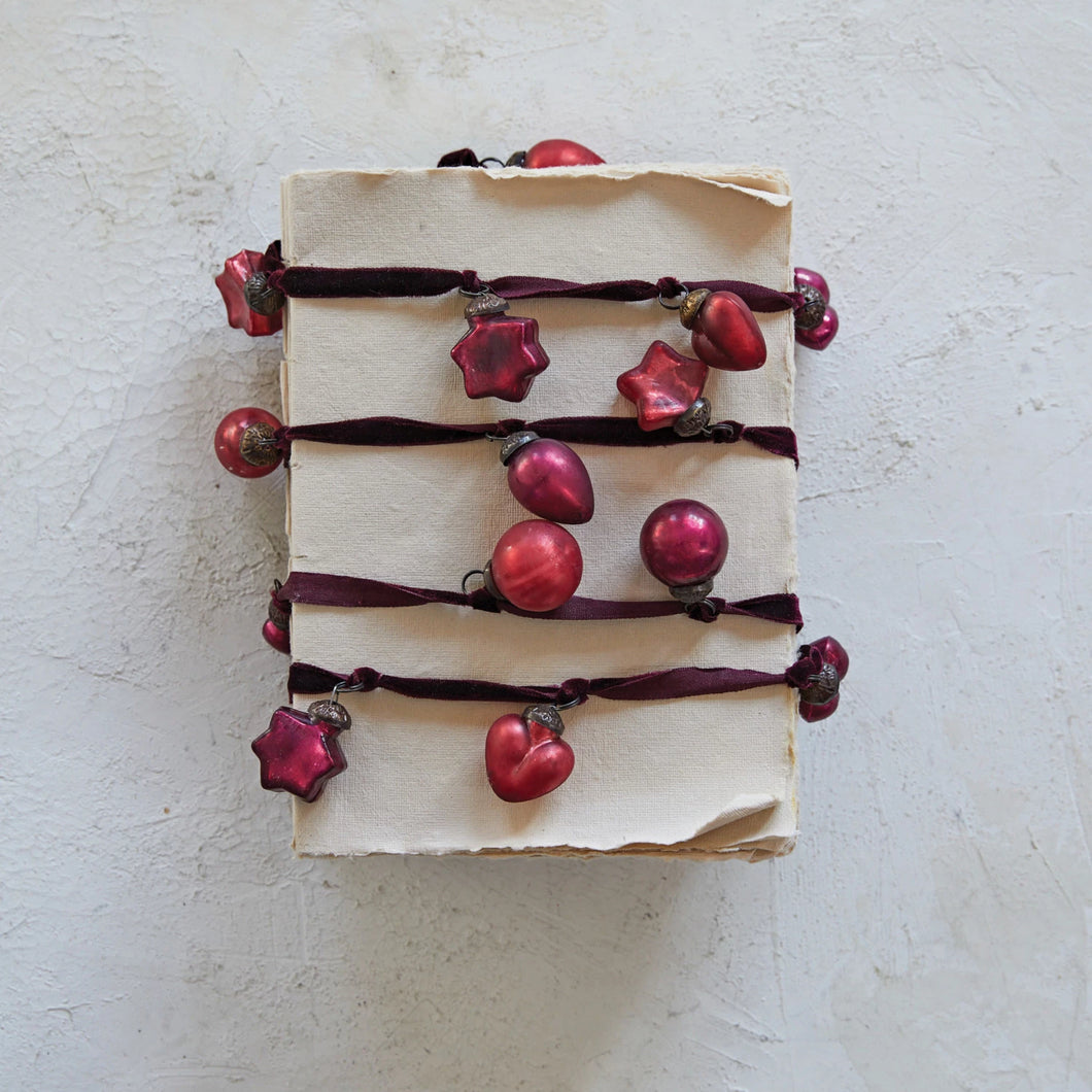 Burgundy Glass Garland