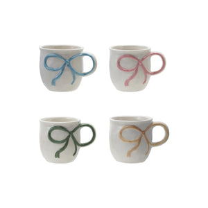Stoneware Bow Mug