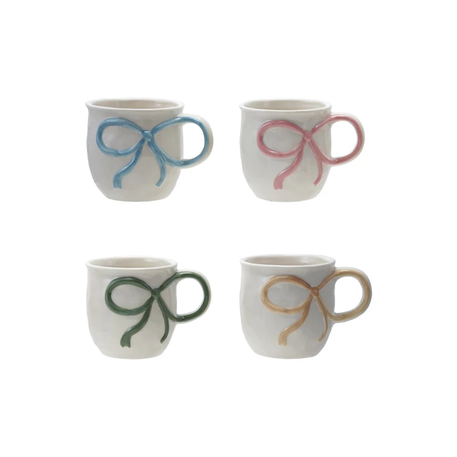 Stoneware Bow Mug