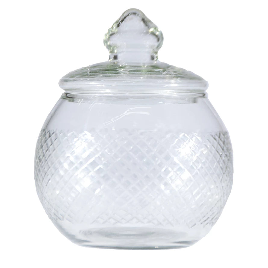 Hand-Blown Glass Jar
