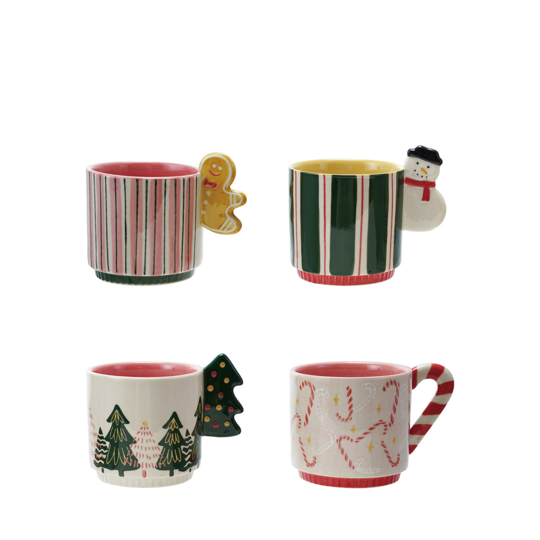 Hand-Painted Stoneware Mug