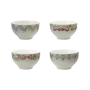 Stoneware Bowl with Bows