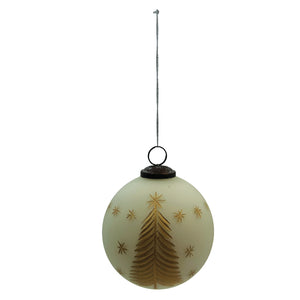 Etched Stars + Trees Ornament
