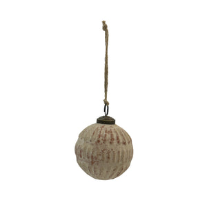 Distressed Glass Ball Ornament