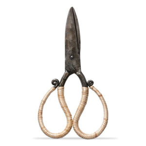 Cane Wrapped Iron Scissors