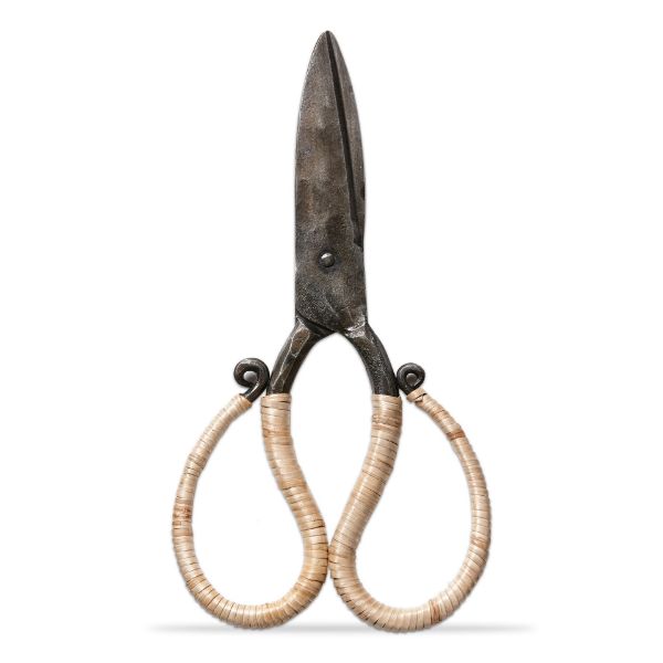 Cane Wrapped Iron Scissors