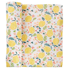 Load image into Gallery viewer, Lemon Floral Swaddle Blanket
