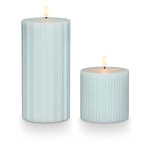 Ribbed Pillar Candle