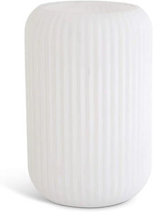 White Ribbed Vase