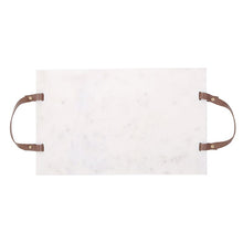 Load image into Gallery viewer, Marble Board With Leather Handles
