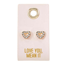 Load image into Gallery viewer, Gold Stud Leather Tag Earrings
