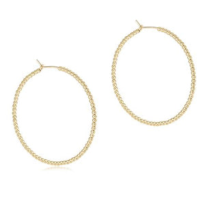 Beaded Gold Hoop