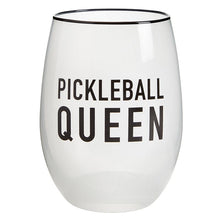 Load image into Gallery viewer, Pickleball Queen Wine Glass
