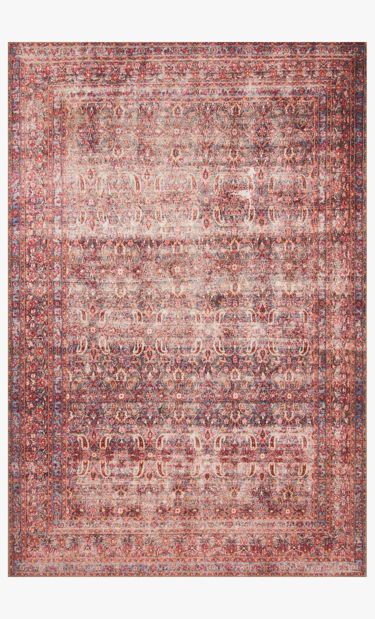 Loren Rug Eggplant / Crimson