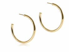 Load image into Gallery viewer, Round Gold Post Hoop
