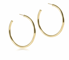 Load image into Gallery viewer, Round Gold Post Hoop
