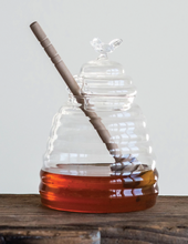 Load image into Gallery viewer, Glass Honey Jar with Dipper
