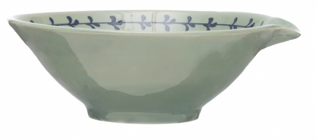 Hand-Painted Aqua Bowl