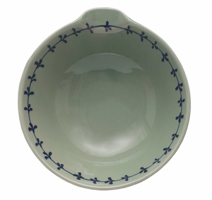 Hand-Painted Aqua Bowl