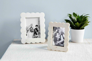 Scalloped Marble Frame