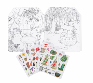 Garden Coloring & Sticker Book