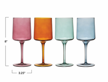 Load image into Gallery viewer, Color Stemmed Wine Glasses
