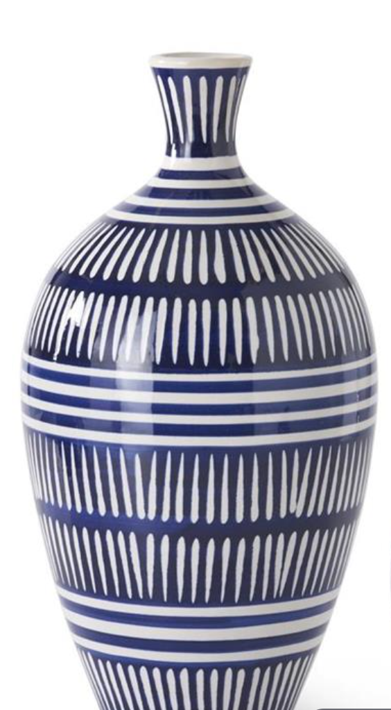 BLUE & WHITE LINE VASES