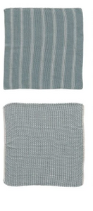 Square Cotton Knit Dish Cloths- Set of 2
