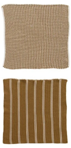 Square Cotton Knit Dish Cloths- Set of 2