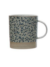 Load image into Gallery viewer, Stoneware Mug/ Blue &amp; Cream Color

