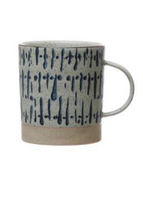 Load image into Gallery viewer, Stoneware Mug/ Blue &amp; Cream Color
