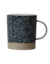 Load image into Gallery viewer, Stoneware Mug/ Blue &amp; Cream Color

