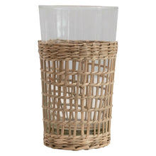 Load image into Gallery viewer, Drinking Glass W/ Seagrass Sleeve
