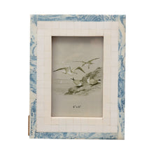 Load image into Gallery viewer, Blue + Ivory Resin Photo Frame
