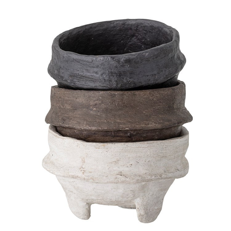 Paper Mache Footed Bowls