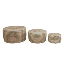 Load image into Gallery viewer, Lidded Grass Leaf Basket
