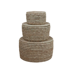 Lidded Grass Leaf Basket