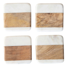 Load image into Gallery viewer, Marble &amp; Wood Coasters
