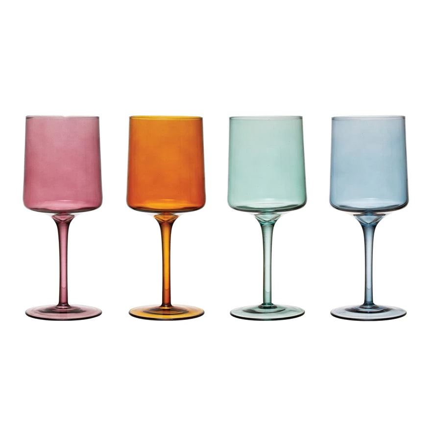 Color Stemmed Wine Glasses