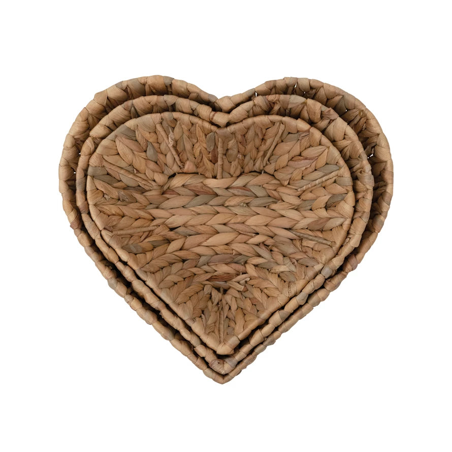 Water Hyacinth Heart Shaped Basket