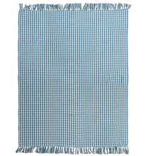 Load image into Gallery viewer, Gingham Cotton Throw //Teal
