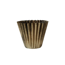 Load image into Gallery viewer, Fluted Metal Planter
