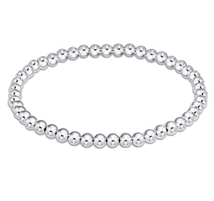 Classic Silver 4 MM Beaded Bracelet