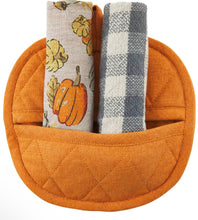 Load image into Gallery viewer, Pumpkin Pot Holder + Towel Set
