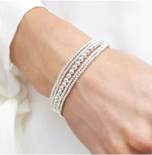Load image into Gallery viewer, Classic Silver 5 MM Beaded Bracelet
