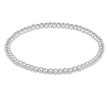 Load image into Gallery viewer, Classic Silver 3 MM Beaded Bracelet

