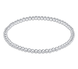 Classic Silver 3 MM Beaded Bracelet